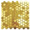 Quality Hairline Polished Gold Stainless Steel Hexagon Backsplash Tile For Kitchen ISO for sale