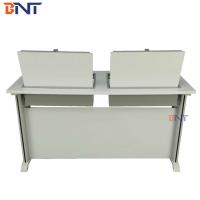 China Manual Flip Top Computer Desk With Buffering Hydraulic Pressure Lock factory