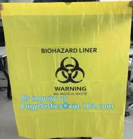 China Commercial grade plastic biohazard waste bags medical waste bag, OEM Red Isolation Infectious Waste Bag Biohazard Bags o factory