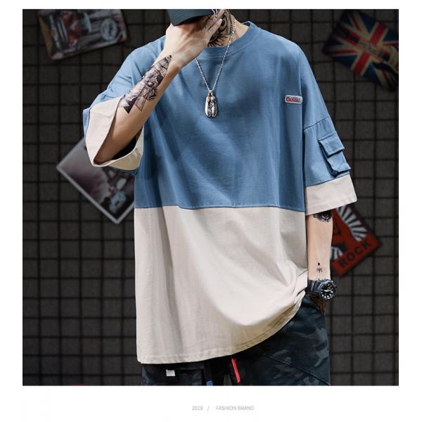 Quality Color Matching Round Neck Men Streetwear T Shirts Sublimation Logo for sale