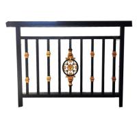 China Fence Stair Railing Banister Handrail Hardware  Black Steel Post Modern Outdoor factory