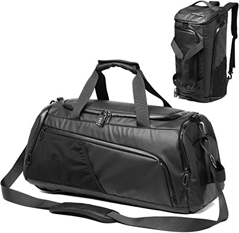 Quality Waterproof Sports Duffle Bags Travel Weekender Overnight Bag With Shoe Compartment for sale
