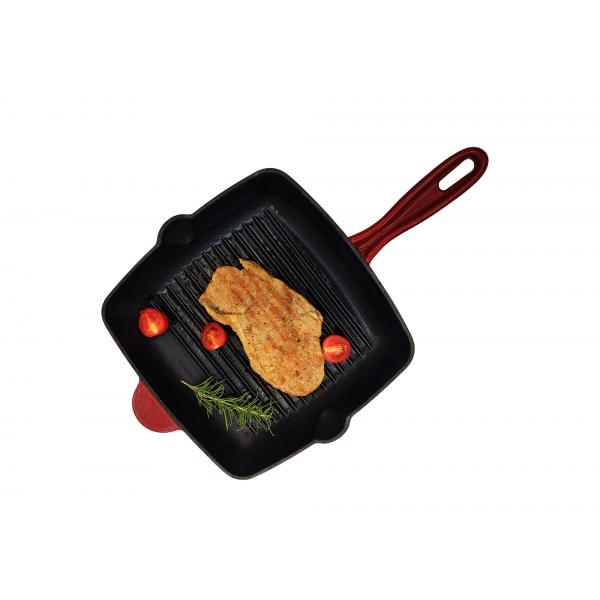 Quality Green Enameled Cast Iron Skillet Pan Non Stick Cast Iron Deep Fryer for sale