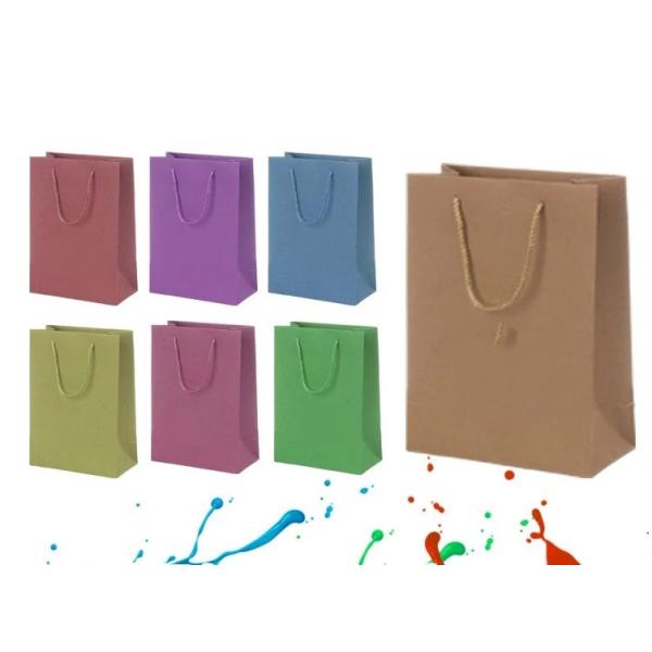 Quality Biodegradable Printed Kraft Paper Bags Plastic / Water Resistant Coatings for sale