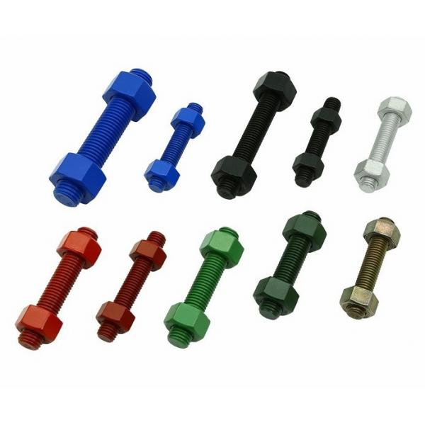 Quality Colorful PTFE Coated Double Ended Bolt Full Thread Standard / Non Standard for sale