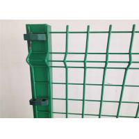 Quality PVC Coated Welded Wire Mesh Panels Smooth Surface With Peach Type Post for sale