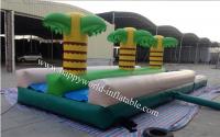 China palm tree inflatable water slide , long inflatable water slide for kids factory