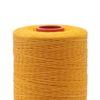 China High Tenacity 100% Polyester Yarn Flat Waxed Braided Thread 0.8mm 1mm Waterproof Black factory
