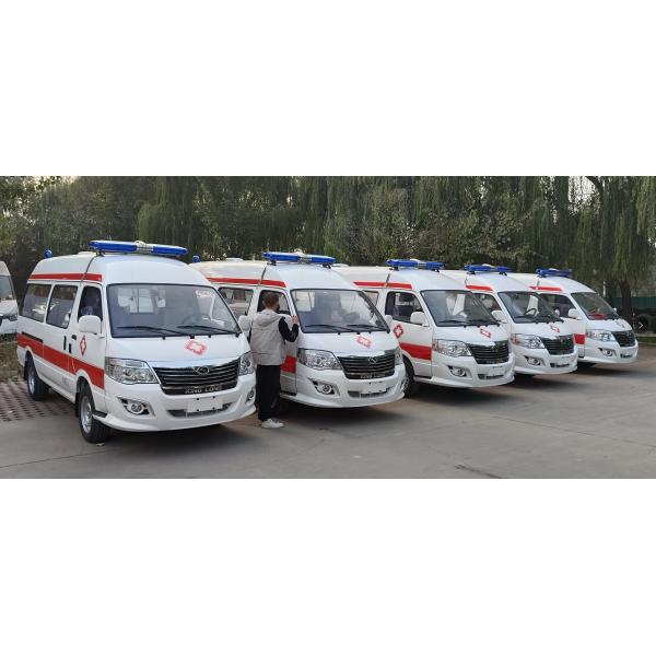 Quality Jinlong Medical Emergency Ambulance Gasoline 7 Seats 4×2 for sale