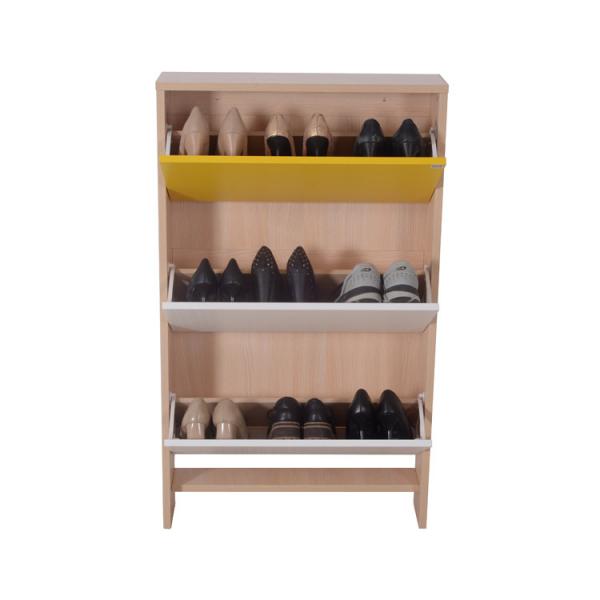 Quality Yellow Flip Design 107cm 18KG Wood Shoe Organizers for sale