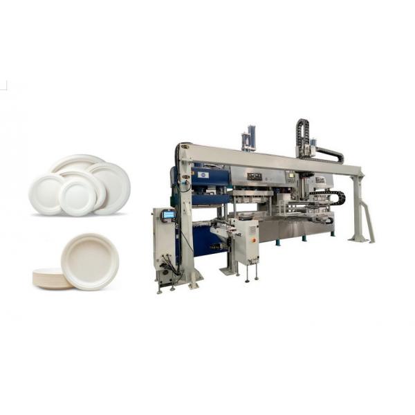 Quality Bamboo Pulp Auto Tableware Making Machine With Robot Arms And Stacking Robot for sale
