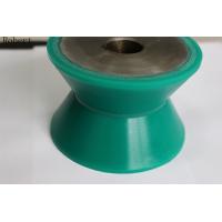 Quality Green Color Polyurethane Roller Wheels With Cast Iron Centre High Processing for sale