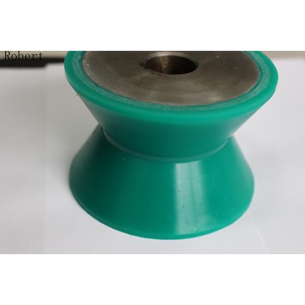 Quality Green Color Polyurethane Roller Wheels With Cast Iron Centre High Processing Precision for sale