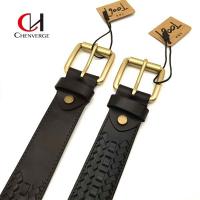 China Copper Buckle Genuine Leather Braided Belt , Antiwear Ladies Black Belts For Dresses factory