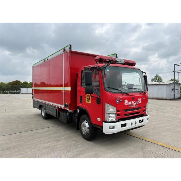 Quality QC90 Apparatus Isuzu Commercial Fire Trucks Rescue 3 Person Red Colour for sale