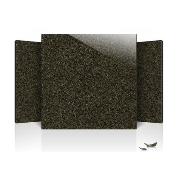 Quality Square Polished Porcelain Floor Tiles African Dark Green Double Layer for sale