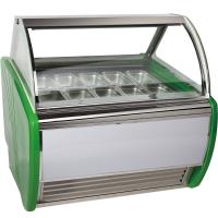 China 10 Containers Ice Cream Showcase Freezer With Danfoss Under Bottom for sale