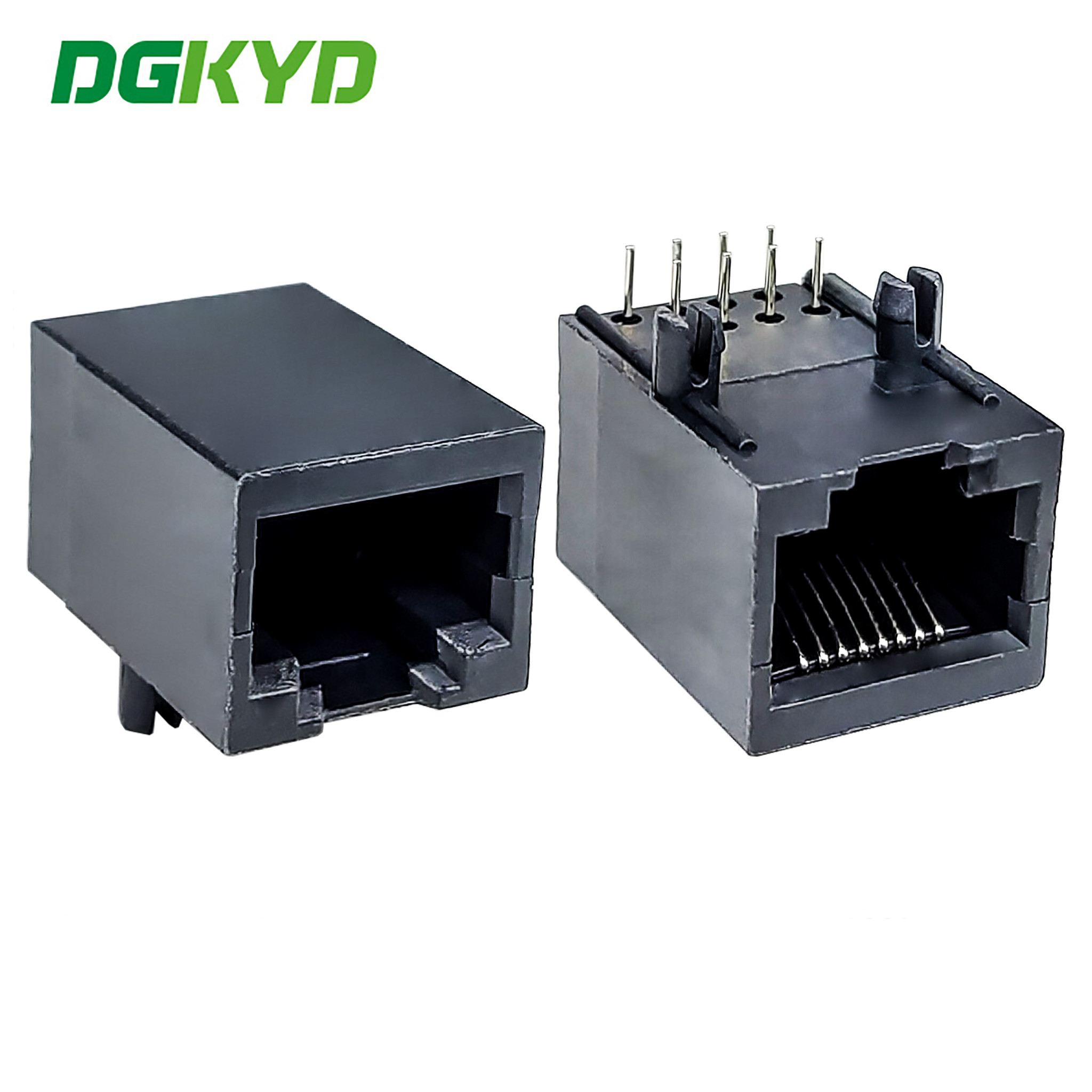 China RJ45 Connector 5921 Non Lamp Fully Plastic 8P8C Round Pin Socket DGKYD59211188IWA1DY1 factory