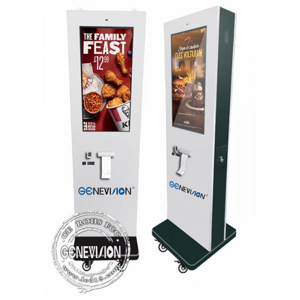 Quality Floor Standing Self Service Kiosk Contactless Payment NFC Credit Card Scanner for sale