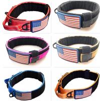 China Metal Buckle Military Dog Collar Nylon Reflective K9 Quick Release Fit All Seasons factory