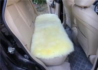 China Pure Lambswool Decorative Lumbar Pillows , One Side Fur Sheepskin Car Seat Cushion factory
