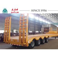 China 4 Axles 70 Tons 40 FT Low Bed Trailer Heavy Duty With Spring Ramp For Sale factory