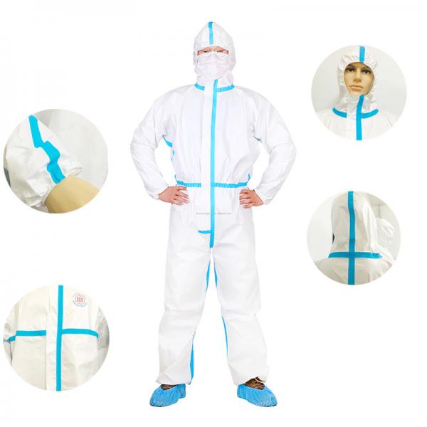 Quality Non Woven Type 4 Polypropylene Disposable Protection Clothing Microporous Disposable Coverall for sale