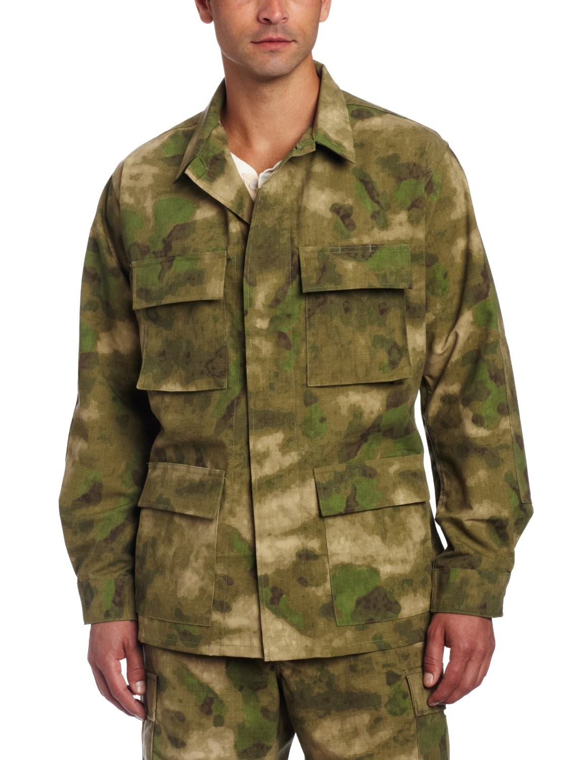 China Men Army Camouflage Uniform , Cotton Ripstop Battle Dress Uniform factory