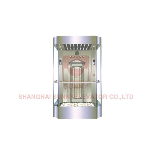 Quality 2000kg Square Shape Panoramic Elevator Observation Lift Full Glass Cabin for sale