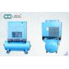 China Industrial Screw Air Compressor All In One Stainless Steel Portable Blue Color -WITH COLD DRYER factory