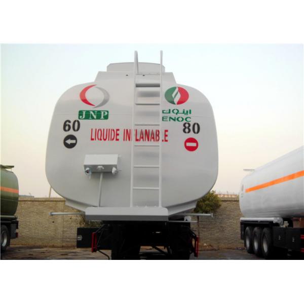 Quality 60M3 Oil Transport Tanker Semi Trailer , Fuel Tank Trailer Heavy Duty 3 Axle for sale