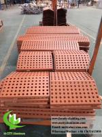 China Perforated aluminum facade metal cladding for exterior wall cover powder coated factory