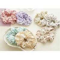 China Summer floral series large colon hairbands hair accessories lady tie rope ball curly hair scrunchie Yiwu factory