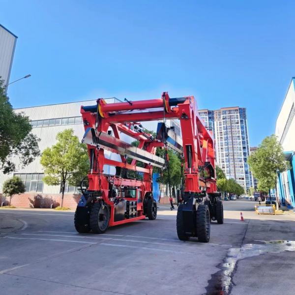 Quality SPEO Red Straddle Container Lifter Machine For Steel Factories / Precast Concrete for sale