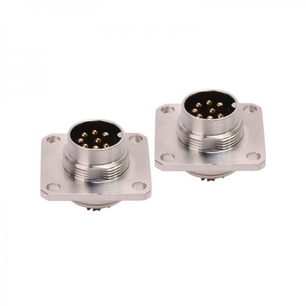 Quality IP67 Square Panel Mount Connector , M16 8 Pin Male Connector for sale