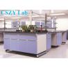 China Cheap Price Professional School Lab Furniture Island Bench With PP sink factory