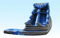 China Monster Inflatable Big Water Slides For Kids , Water Inflatable Slide Blue And Gray Color factory