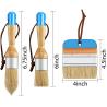 China 3 Pieces Blue Color Chalk And Wax Paint Brushes Bristle Stencil Brushes factory