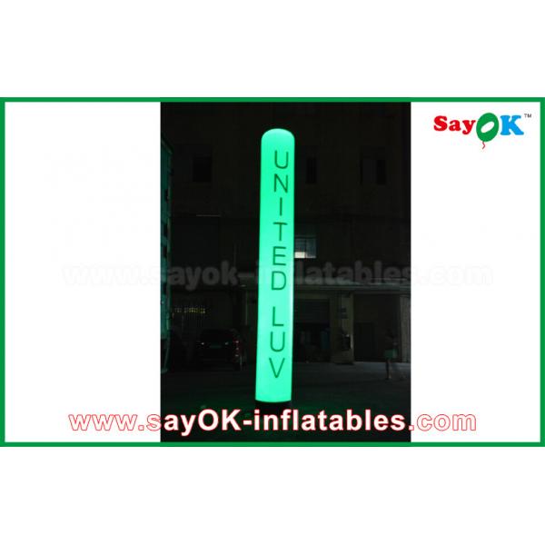 Quality Outdoor Inflatable Lighting Decoration Led Long Tube Air Pillar Balloon For Wedding for sale