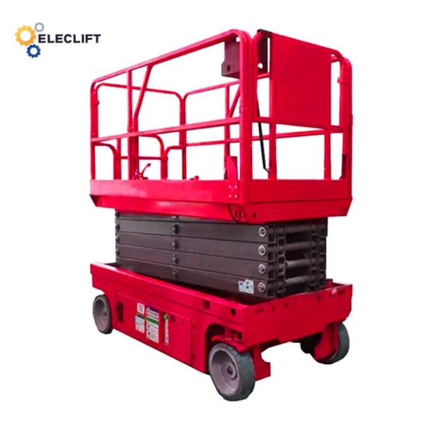 Manual Steering Self Propelled Scissor Lift Table With Emergency Stop