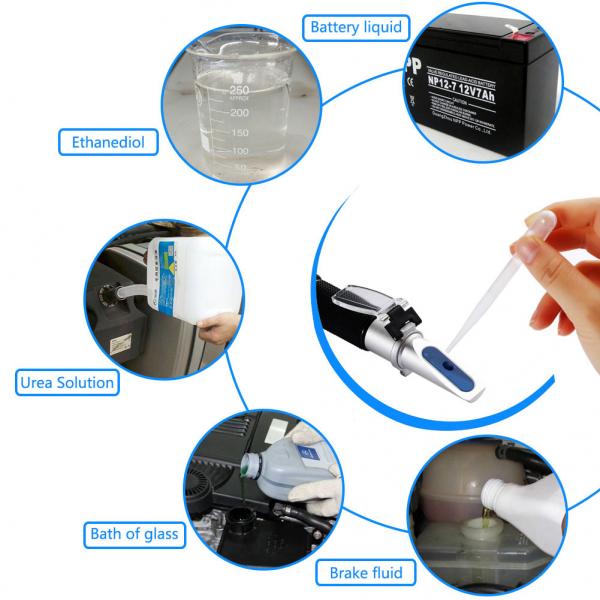 Quality ATC Portable Antifreeze Refractometer Ethylene Glycol Tool Ice Point Concentration Detector for sale