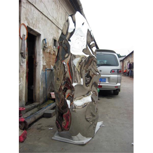 Quality 316 Polished Metal Art Sculptures Outdoor Decorative Stone 2500 Mm for sale
