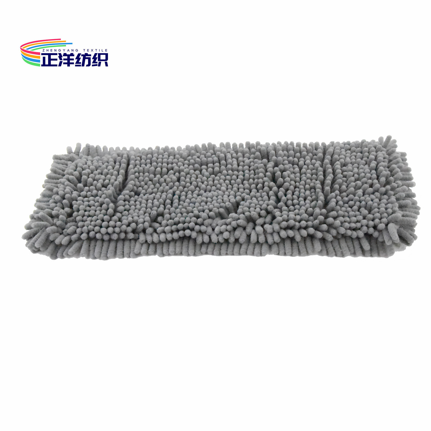 China 5X18 Dust Cleaning Mop Grey Floor Cleaning Dust Mop Head 1500gsm For Marble And Concrete factory