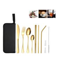 China Lightweight And Reusable Stainless Steel Cutlery Set For Camping 10  Pieces factory