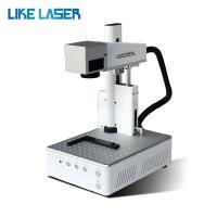 China CE Certified Portable Mini Fiber Laser Marking Machine for Plastic Pet Tag Name Plate factory