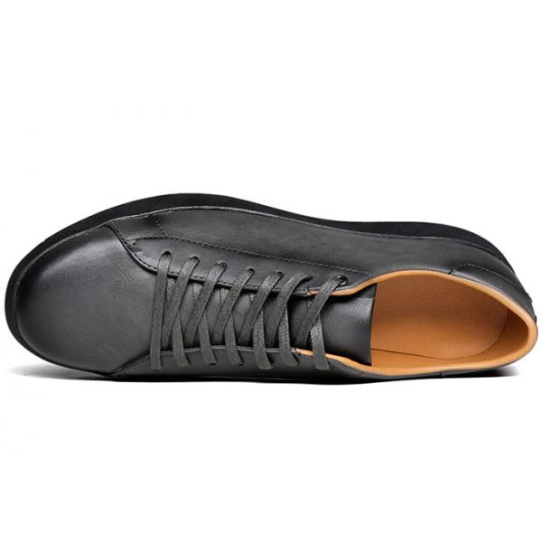 Quality Spring / Autumn Mens Lace Up Leather Sneakers Trendy Walking Fashion Shoes Men for sale