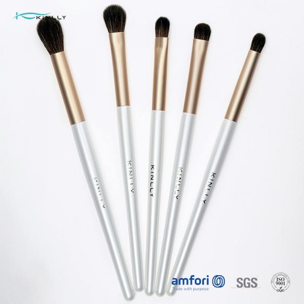 Quality 5PCS Shiny White ISO9001 Synthetic Hair Makeup Brush for sale