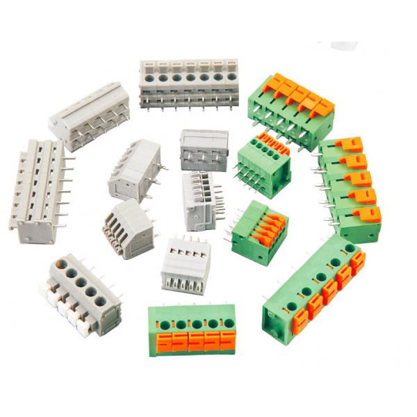Quality Gray Color PCB Spring Terminal Block Circuit Board Connector 250 2.5 2.54 Pitch for sale