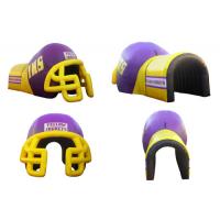 China Colorful PVC Inflatable Helmet Tunnel / Inflatable Football Helmet Tunnel factory
