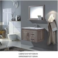 China Wall Mounted PVC Bathroom Vanity , Mirrored Bathroom Cabinet ISO Certificates factory